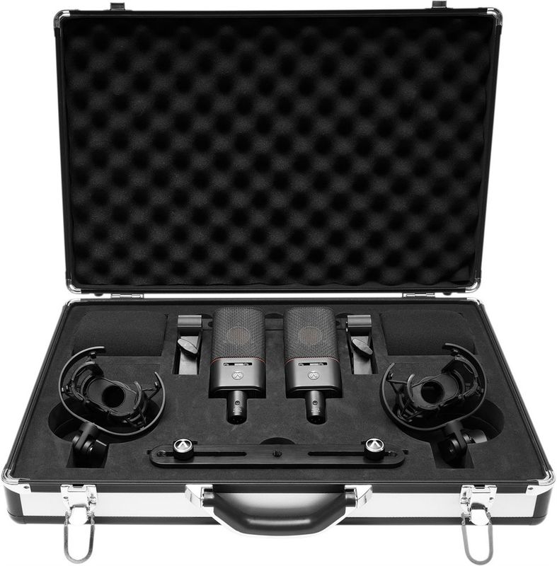Austrian Audio OC18 Dual Set Plus - 2x Mic, Shock mount, Mini XLR, Mic Clip, Windshield, Stereoskena, Väska