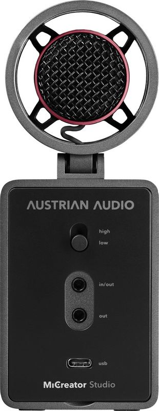 Austrian Audio MiC-Studio, MCC1 instrument cable, USB-C cable (power & data), 2 sets colour plates, Pouch, (boxed)