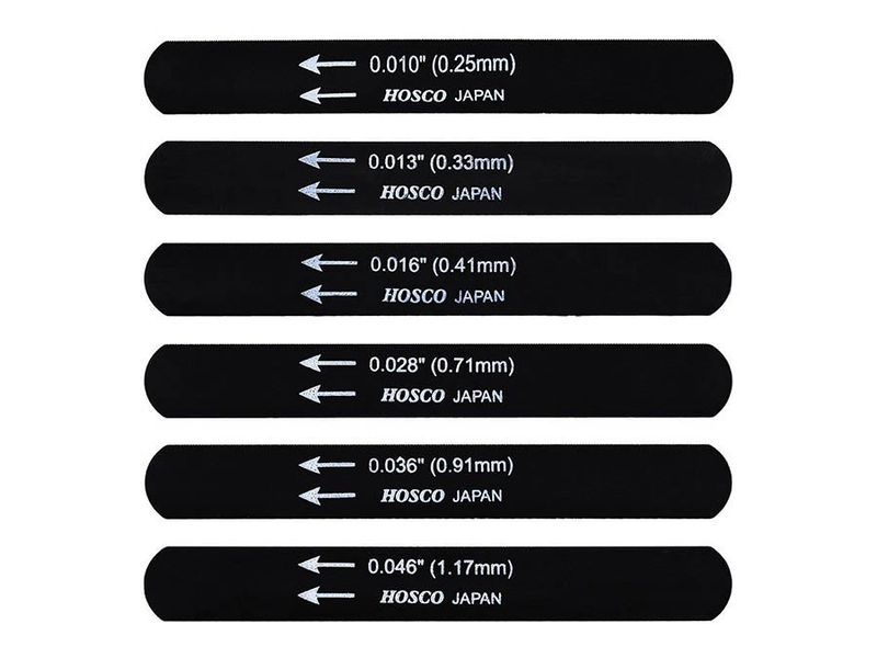 Hosco Japan Black Nut File Set for Electric Guitar 6 pcs (010,013,016,028,036,046)