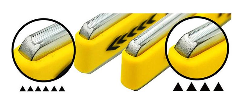 Hosco Japan H-FF2HC compact fret crown file for stainless steel frets, medium (R:2mm), coarse and fine sides