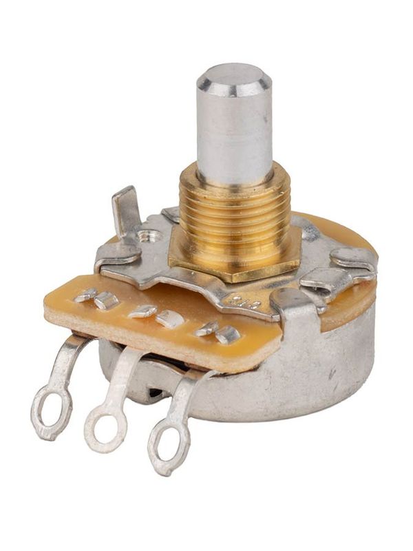 CTS USA 250K vintage taper potentiometer, short bushing solid shaft .250