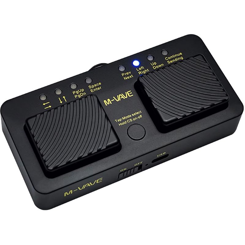 M-vave Cube Turner Pro bluetooth-fotpedal for noter/tekster