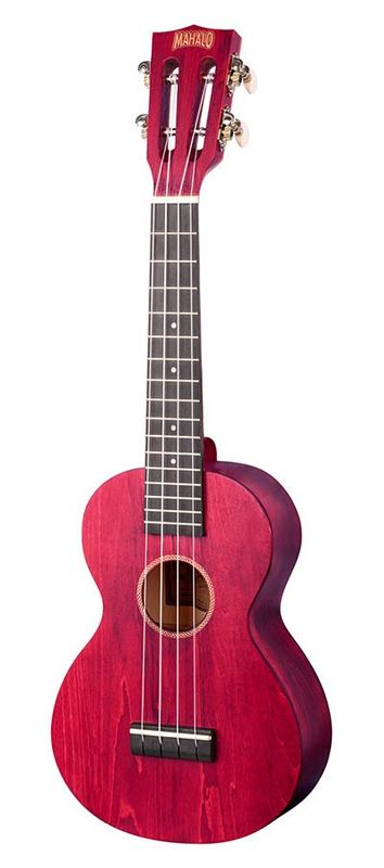 Mahalo Island Series, concert ukulele, cherry red, with bag