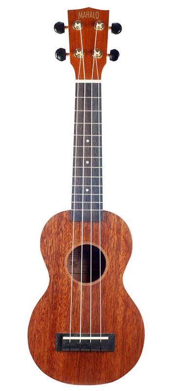 Mahalo Java Series, soprano ukulele pack, transparent brown, with essentials accessory pack