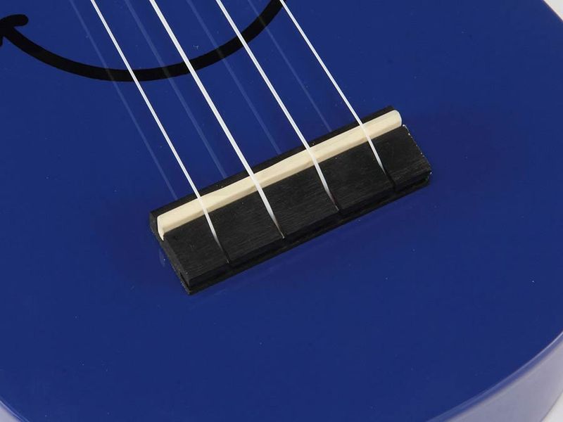 Mahalo Smiley Series, soprano ukulele, blue, with bag