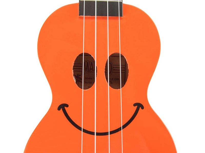 Mahalo Smiley Series, soprano ukulele, orange, with bag