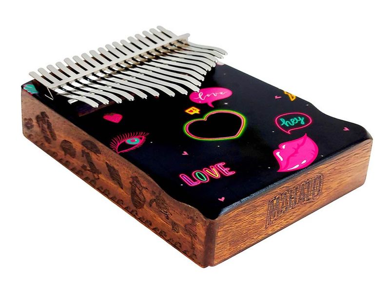 Mahalo  kalimba 17 keys HEART, with tuning hammer and bag