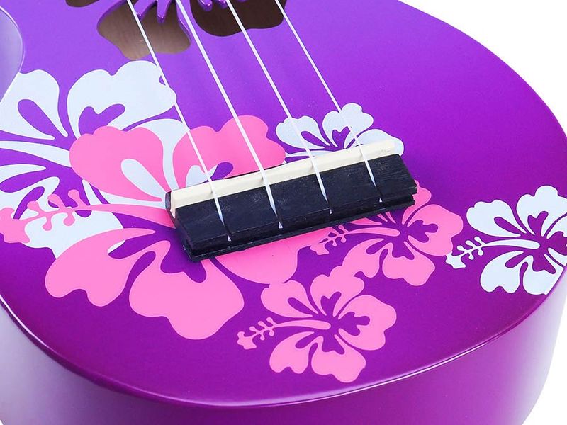 Mahalo Designer Series, soprano ukulele HIBISCUS, purple burst, with bag