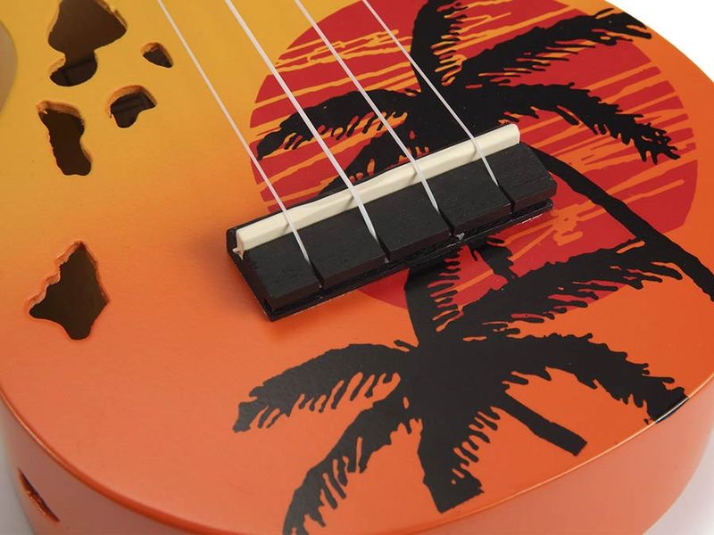 Mahalo Designer Series, soprano ukulele HAWAII, orange burst, with bag