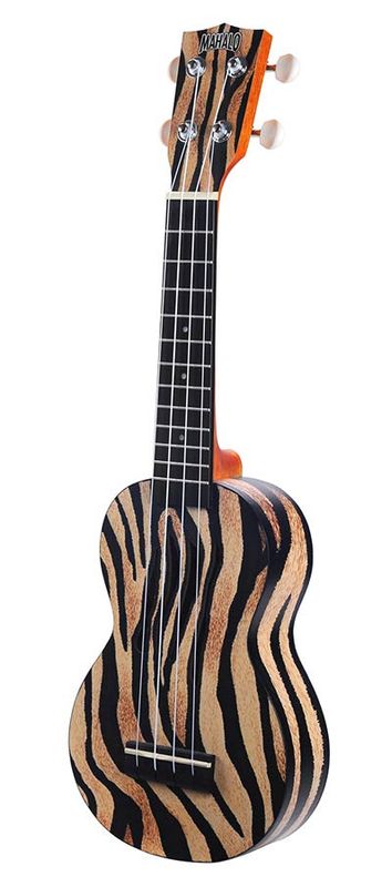 Mahalo Art Series, soprano ukulele ZEBRA, with bag