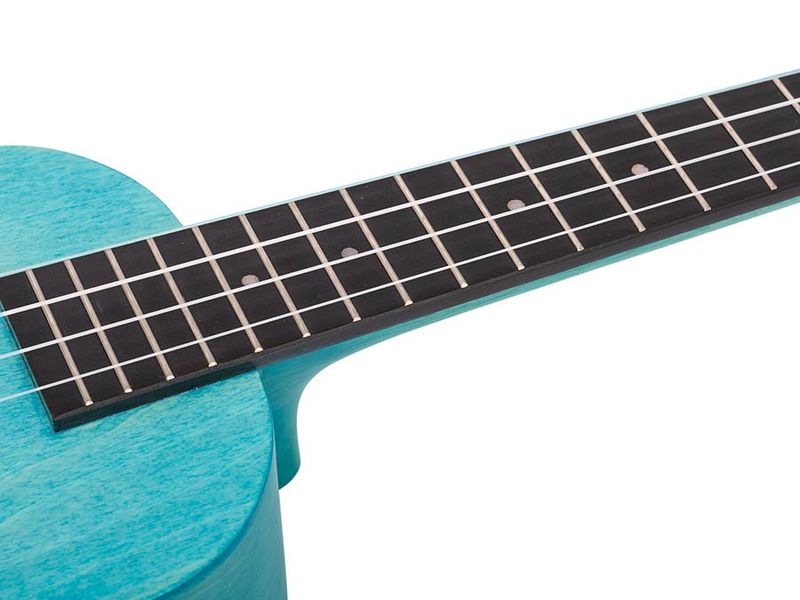 Mahalo Island Series, concert ukulele, aqua blue, with bag