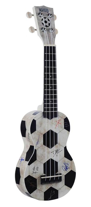 Mahalo Art Series, soprano ukulele FOOTBALL, with bag