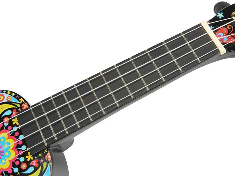 Mahalo Art Series, soprano ukulele SKULL, black, with bag