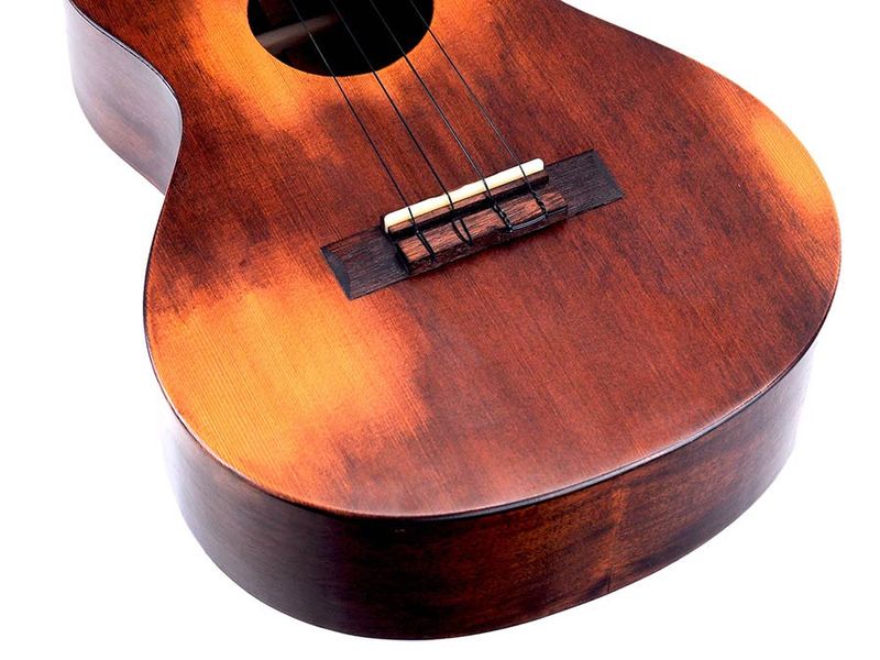 Mahalo Historic Series, all solid baritone ukulele, historic brown, with heavy duty bag