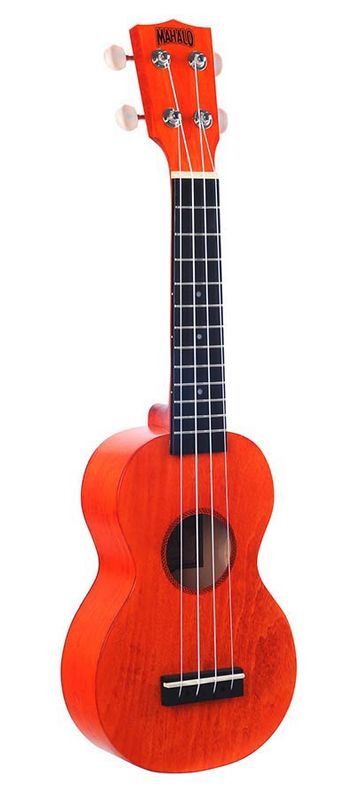 Mahalo Island Series, soprano ukulele, orange sunset, with bag