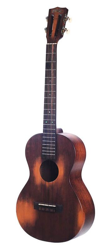 Mahalo Historic Series, all solid baritone ukulele, historic brown, with heavy duty bag