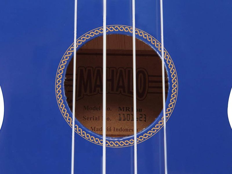 Mahalo Rainbow Series, soprano ukulele, blue, with bag