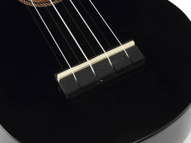 Mahalo Rainbow Series, soprano ukulele, black, with bag