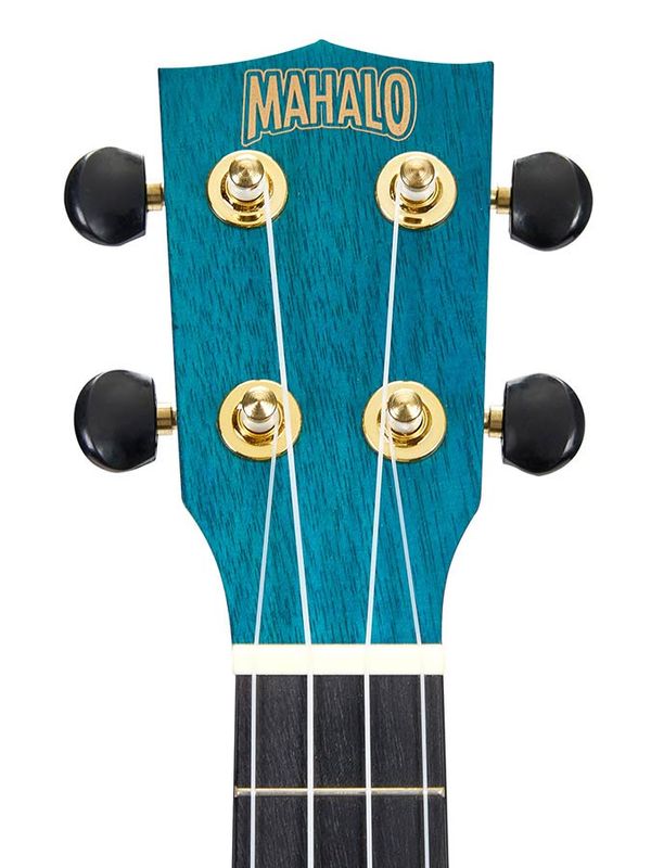 Mahalo Slimline Series, soprano ukulele, transparent blue, with bag