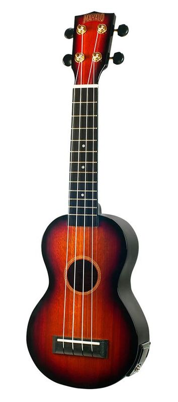 Mahalo Java Series, soprano ukulele, 1V+1T (MVT2), 3 tone sunburst, with bag