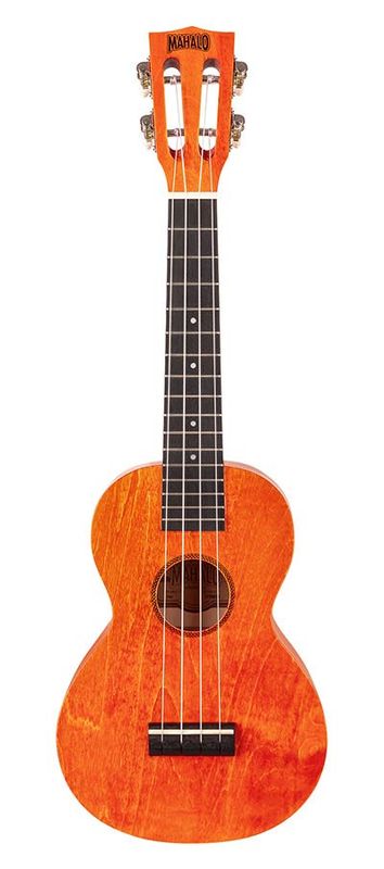 Mahalo Island Series, concert ukulele, orange sunset, with bag