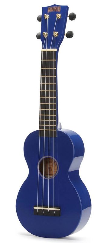 Mahalo Rainbow Series, soprano ukulele pack, blue, with essentials accessory pack