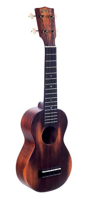 Mahalo Historic Series, all solid soprano ukulele, historic brown, with heavy duty bag