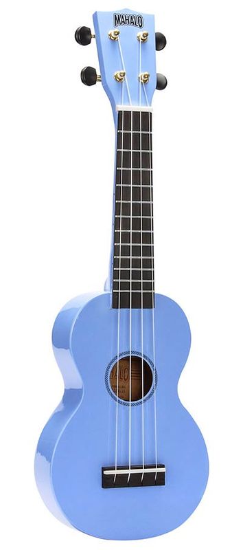 Mahalo Rainbow Series, soprano ukulele, light blue, with bag