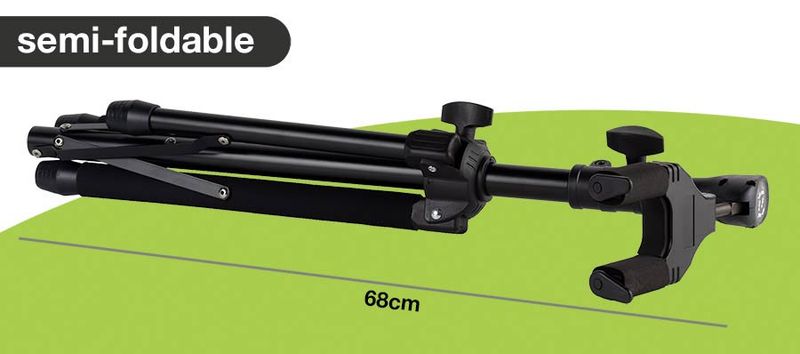 Boston GS-350 semi-foldable tripod guitar stand with auto-grip