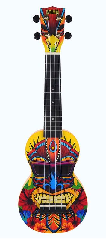 Mahalo Art Series, soprano ukulele TIKI, with bag
