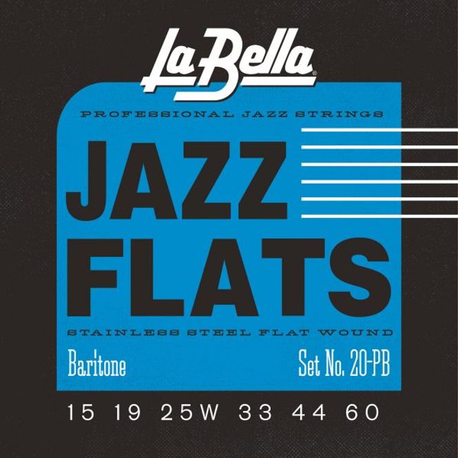 Hovedbilde La Bella 20P-B Jazz Flats - Baritone Guitar 15-60