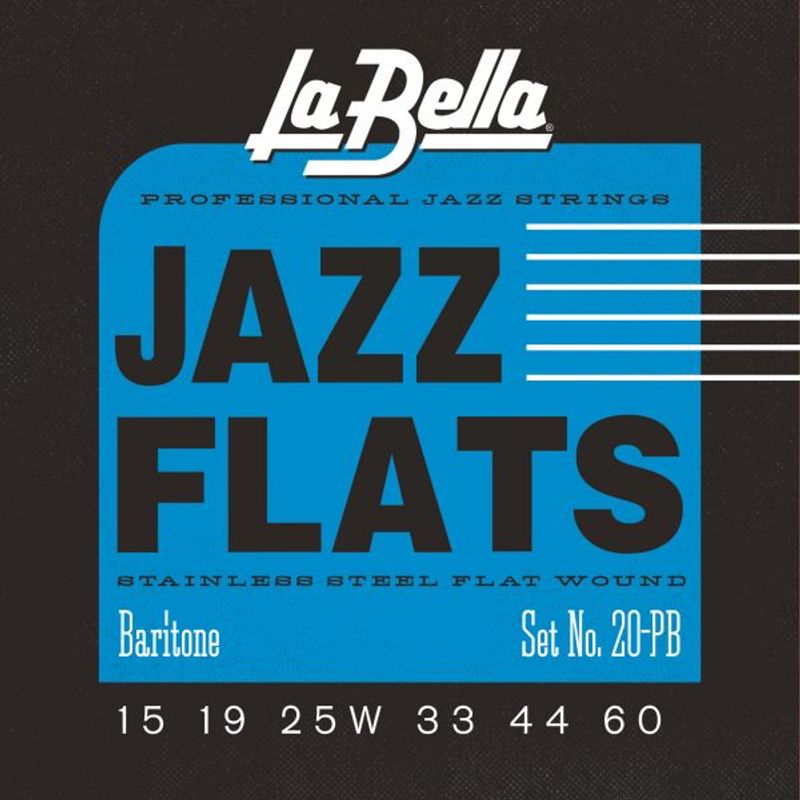 La Bella 20P-B Jazz Flats - Baritone Guitar 15-60