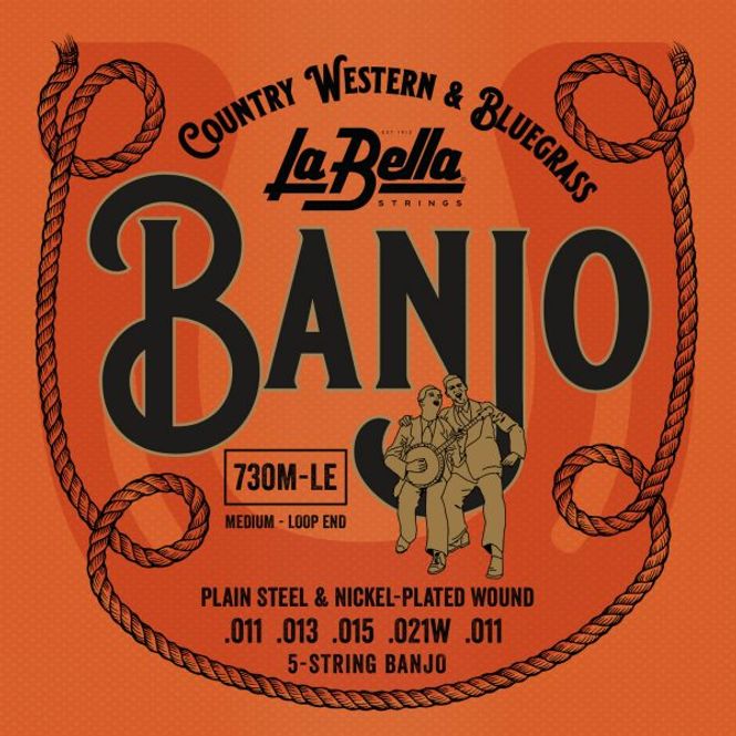 Hovedbilde La Bella 730M-LE 5-String Banjo, Nickel Plated, ...