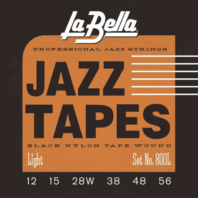 La Bella 800L Black Jazz Tapes - Light 12-56