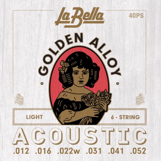 Hovedbilde La Bella 40PS Golden Alloy Acoustic Guitar - ...