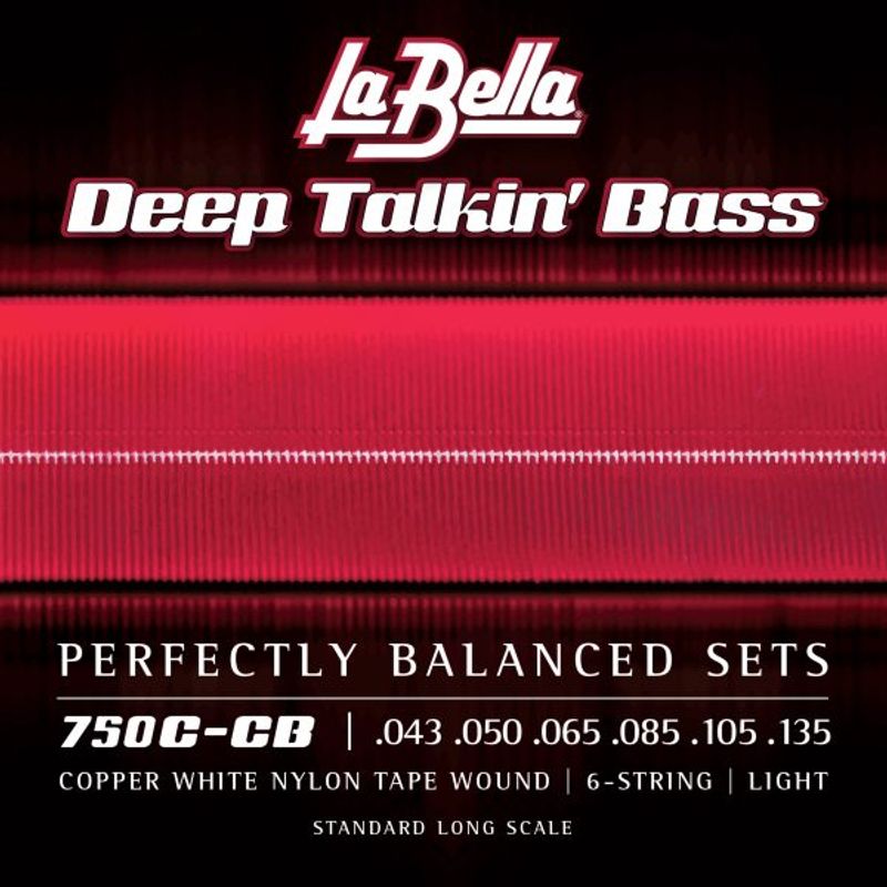 La Bella 750C-CB Copper White Nylon Tape, 6-String - Light 43-135
