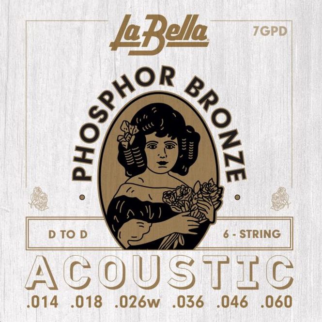 Hovedbilde La Bella 7GPD Phosphor Bronze Acoustic Guitar - D ...