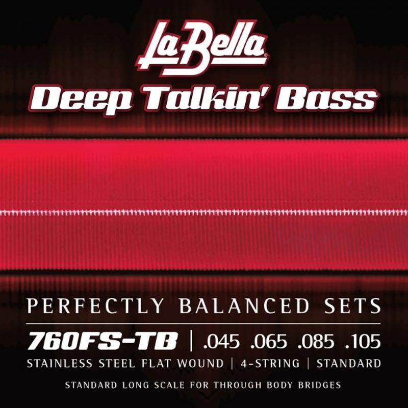 La Bella 760FS-TB Deep Talkin' Bass, Flat Wound - Standard 45-105, Thru-Body