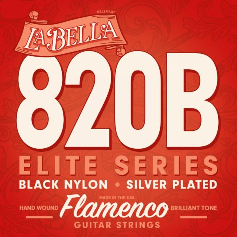 La Bella 820-B Elite - Flamenco, Black Nylon