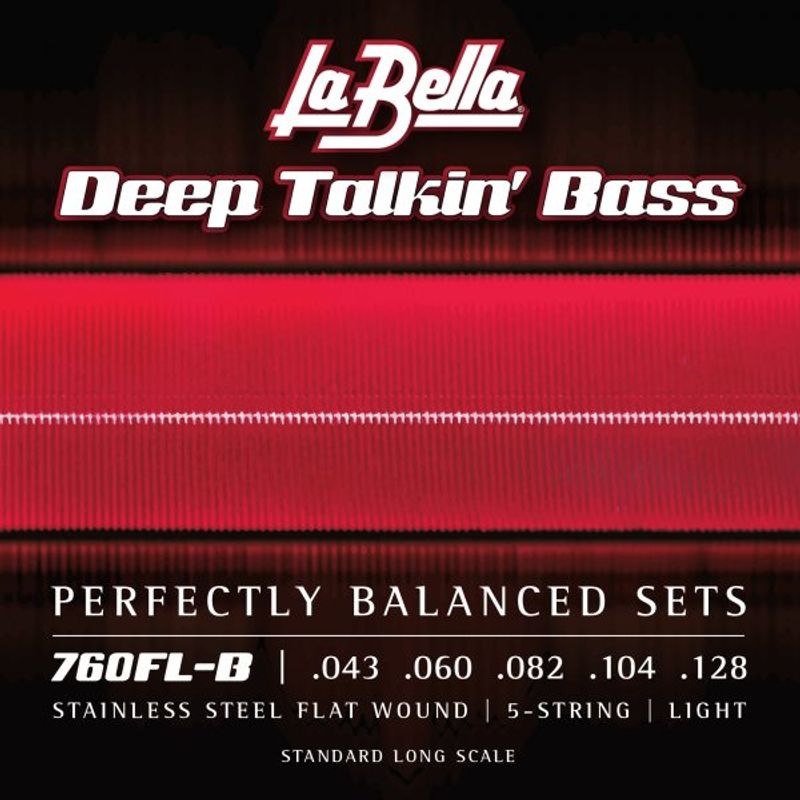 La Bella 760FL-B Deep Talkin' Bass, Flats, 5-String - Light 43-128