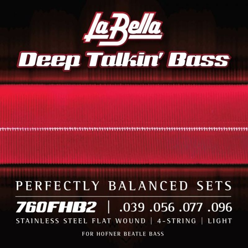 La Bella 760FHB2 Beatle Bass Stainless Steel Flat Wound - 39-96