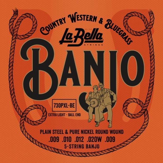 Hovedbilde La Bella 730PXL-BE 5-String Banjo, Pure Nickel, ...