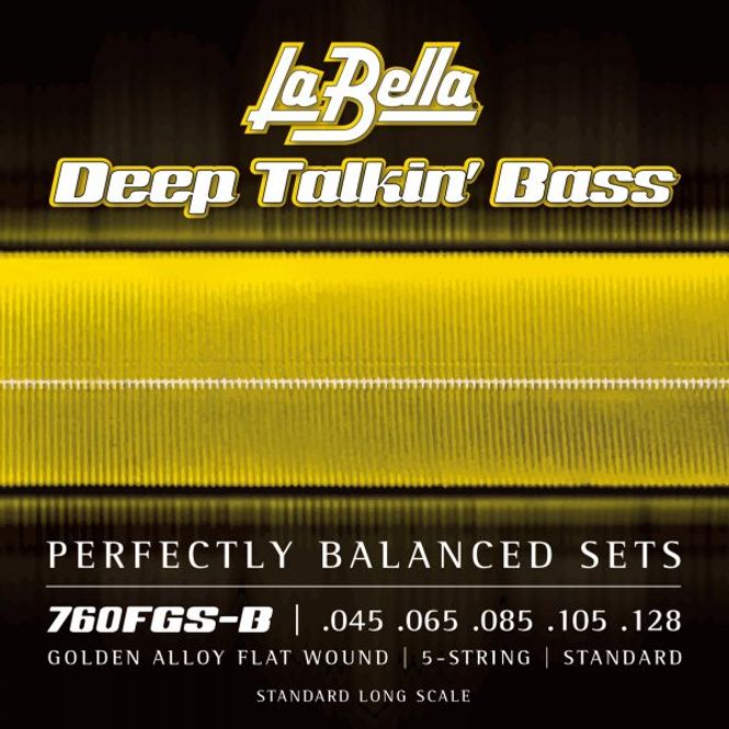 Hovedbilde La Bella 760FGS-B Deep Talkin' Bass, Gold Flats, ...