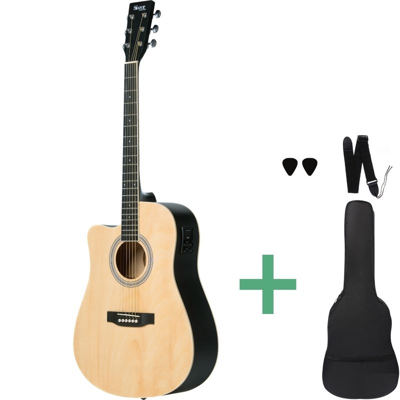 Sant Guitars AC-86EQL SNA venstrehendt-stålstrengsgitar satin nature