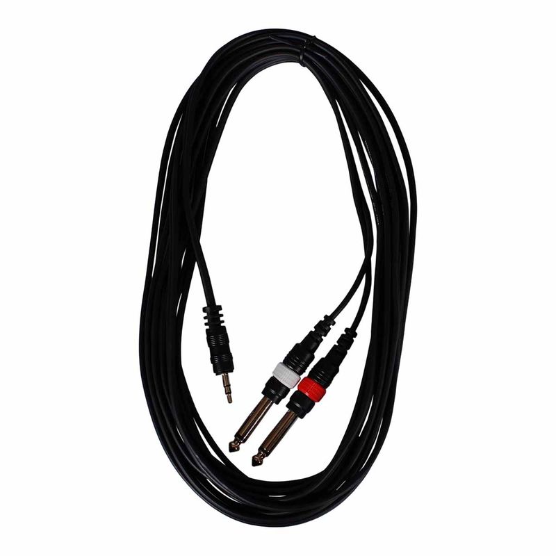 HiEnd  2 x jack(mono)-til-minijack(stereo)-kabel  6 meter