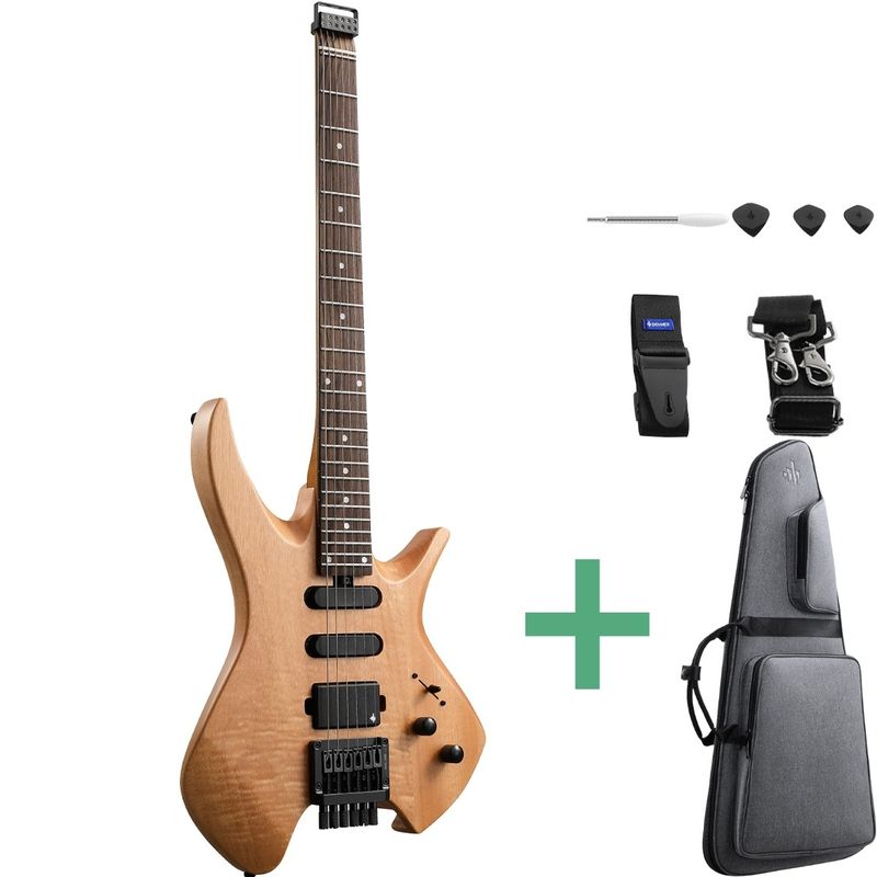 Donner NHL-500 Headless el-gitar nature