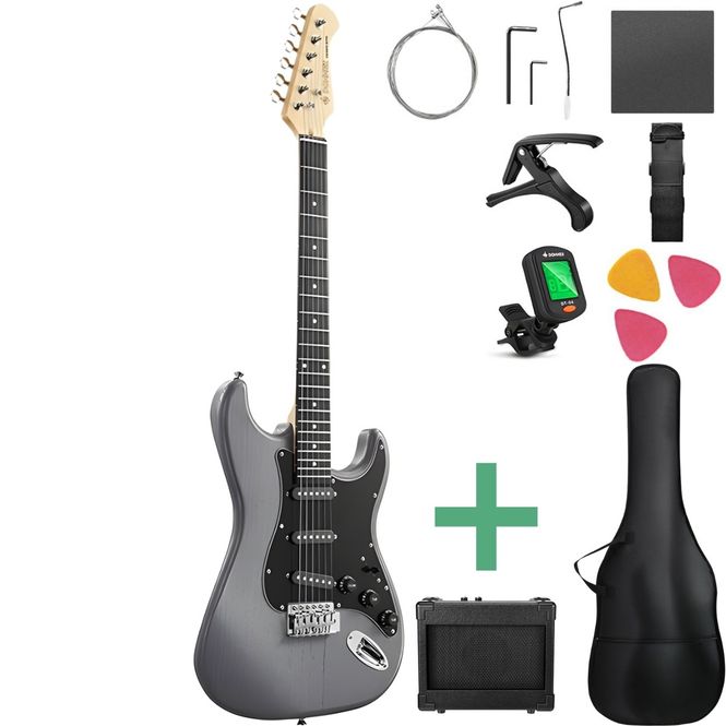 Hovedbilde Donner DST-80 el-gitar pakke matton black