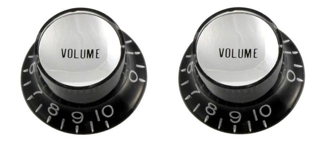 Hovedbilde Allparts Reflector Knobs Volume Black 2-p