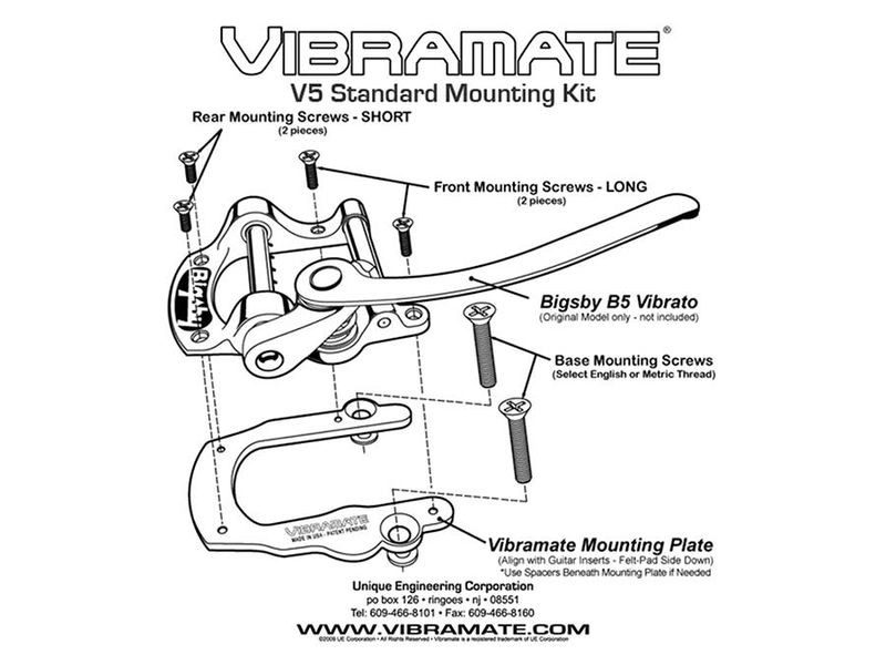 Allparts Vibramate® Bigsby® V5 for Gibson® Les Paul® Gold