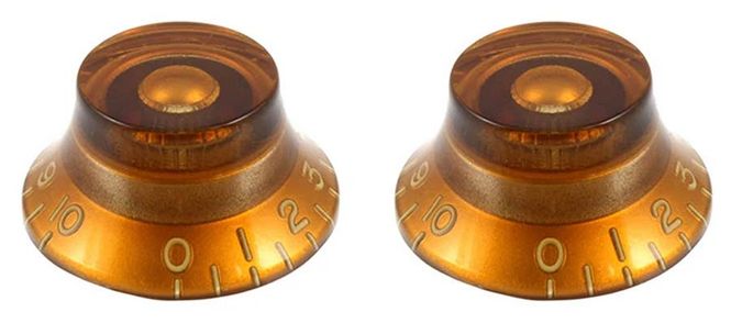 Hovedbilde Allparts Bell Knobs Vintage Style Amber 2-p